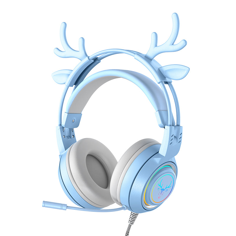 SY-G25 Deer Antler Wired Headset RGB Light Headphones with Noise Cancelling Mic 3.5mm Gaming Earphones for E-Sports SY-G25 Deer Antler Wired Headset RGB Light Headphones with Noise Cancelling Mic 3.5mm Gaming Earphones for E-Sports